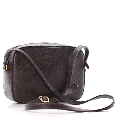 Gucci Textured Calfskin Web Small Webby Bee Shoulder Bag Brown Coffee 3 of 24