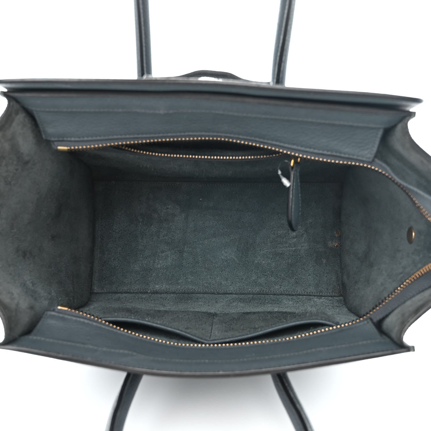 Celine Drummed Calfskin Micro Luggage Petrol 5 of 16