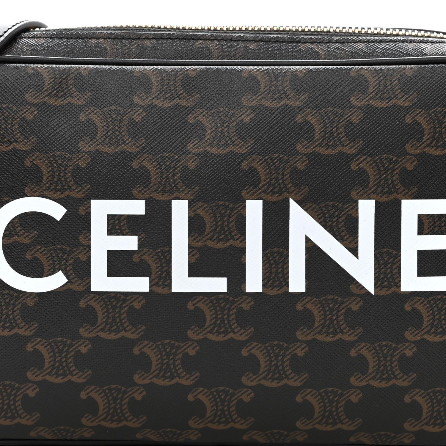 Celine Triomphe Canvas Medium Messenger Bag Black 8 of 10