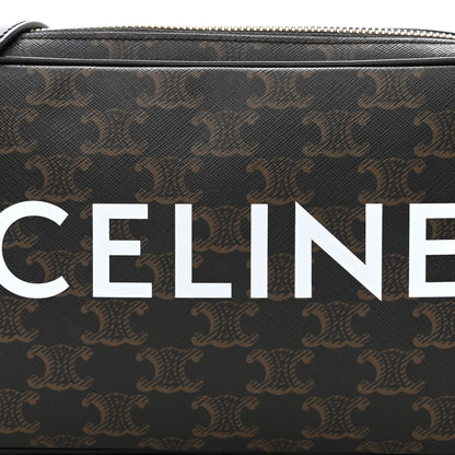 Celine Triomphe Canvas Medium Messenger Bag Black 8 of 10