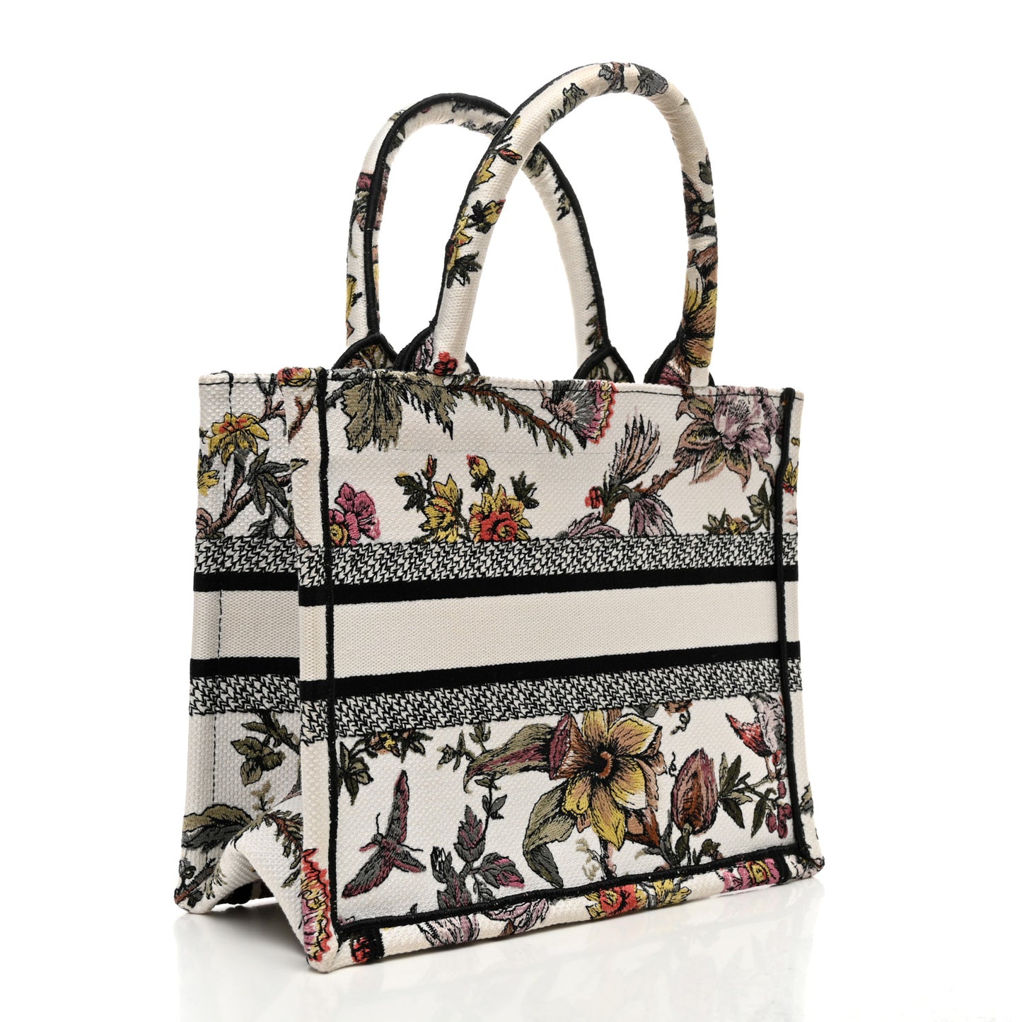 Canvas Embroidered Small Jardin Botanique Book Tote Multicolor Multicolor
