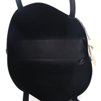 Burberry Grainy Calfskin Haymarket Check Small Reversible Tote Black 8 of 8