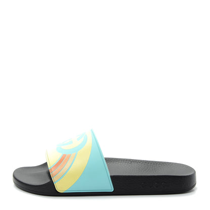Gucci Rubber GG Rainbow Mens Pursuit Pool Slide Sandals 11 Aquamarine 1 of 10