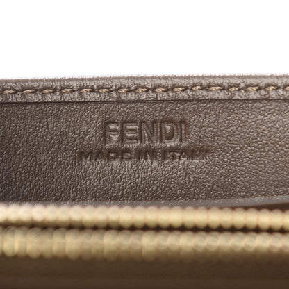 Fendi Vitello Soft F is Fendi Bi-Color FF 1974 Embossed Continental Envelope Wallet Maya Black 8 of 11