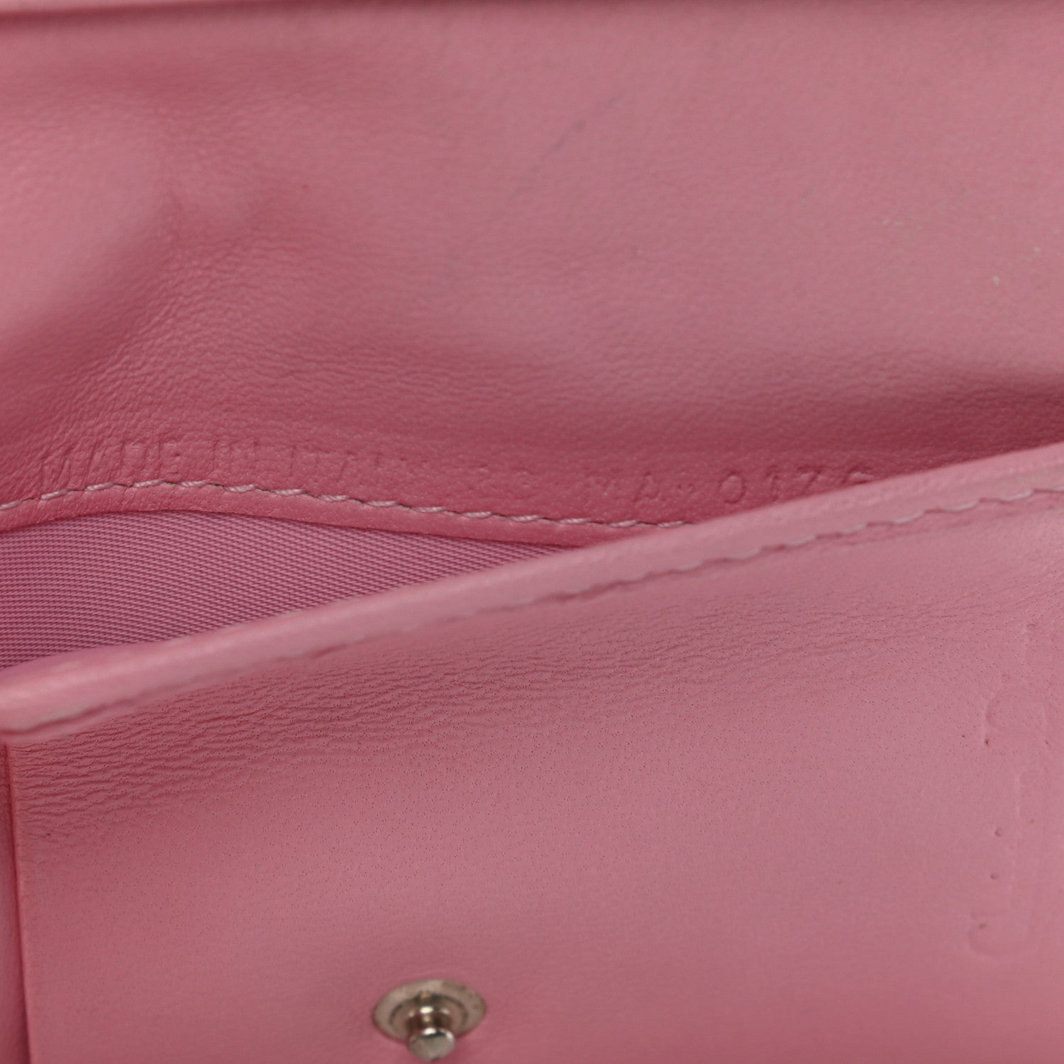 Christian Dior Lambskin Cannage Bi-Color Small Lady Dior Flap Card Holder Black Pink 7 of 9