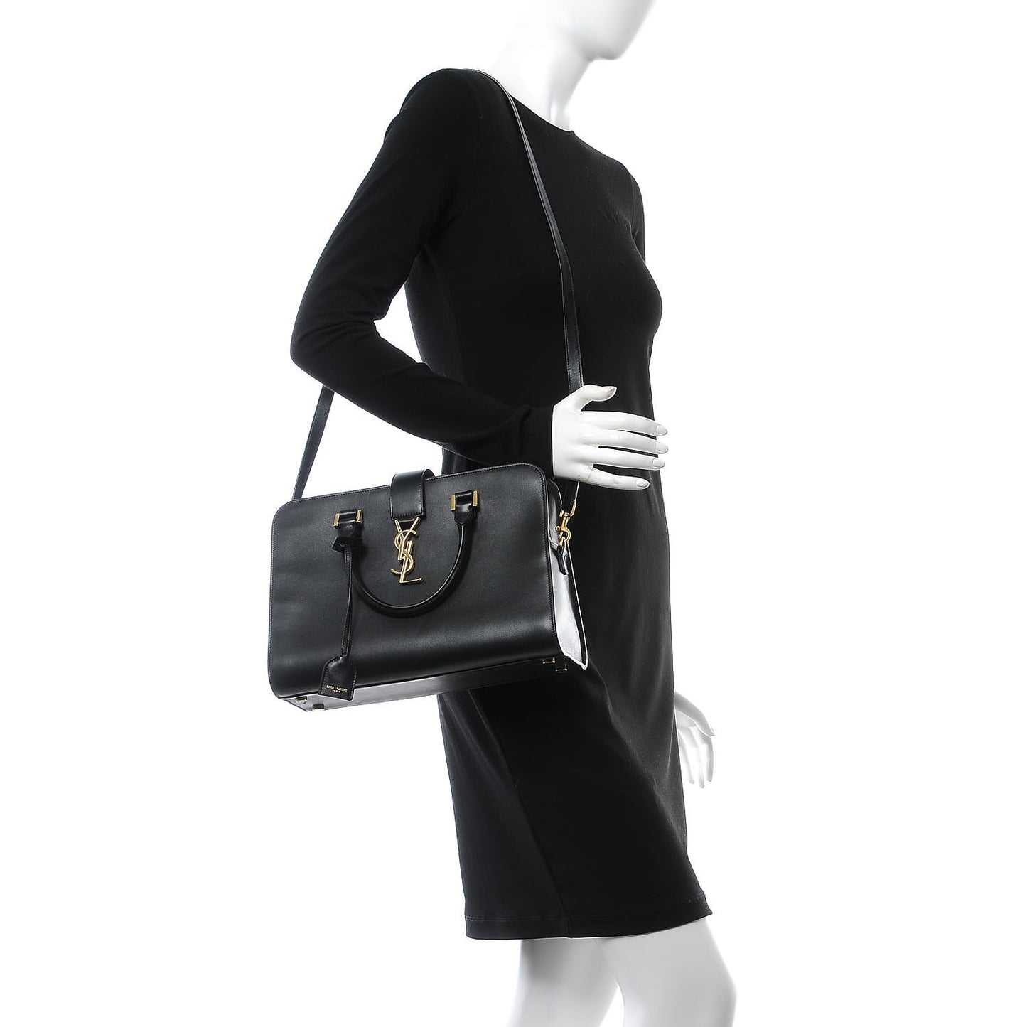 Smooth Calfskin Small Monogram Cabas Black