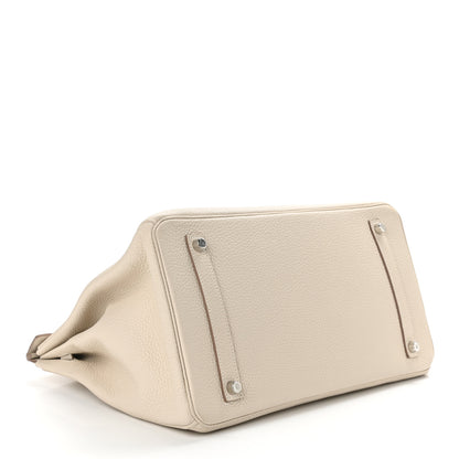 Hermes Taurillon Clemence Birkin 35 Craie 4 of 10
