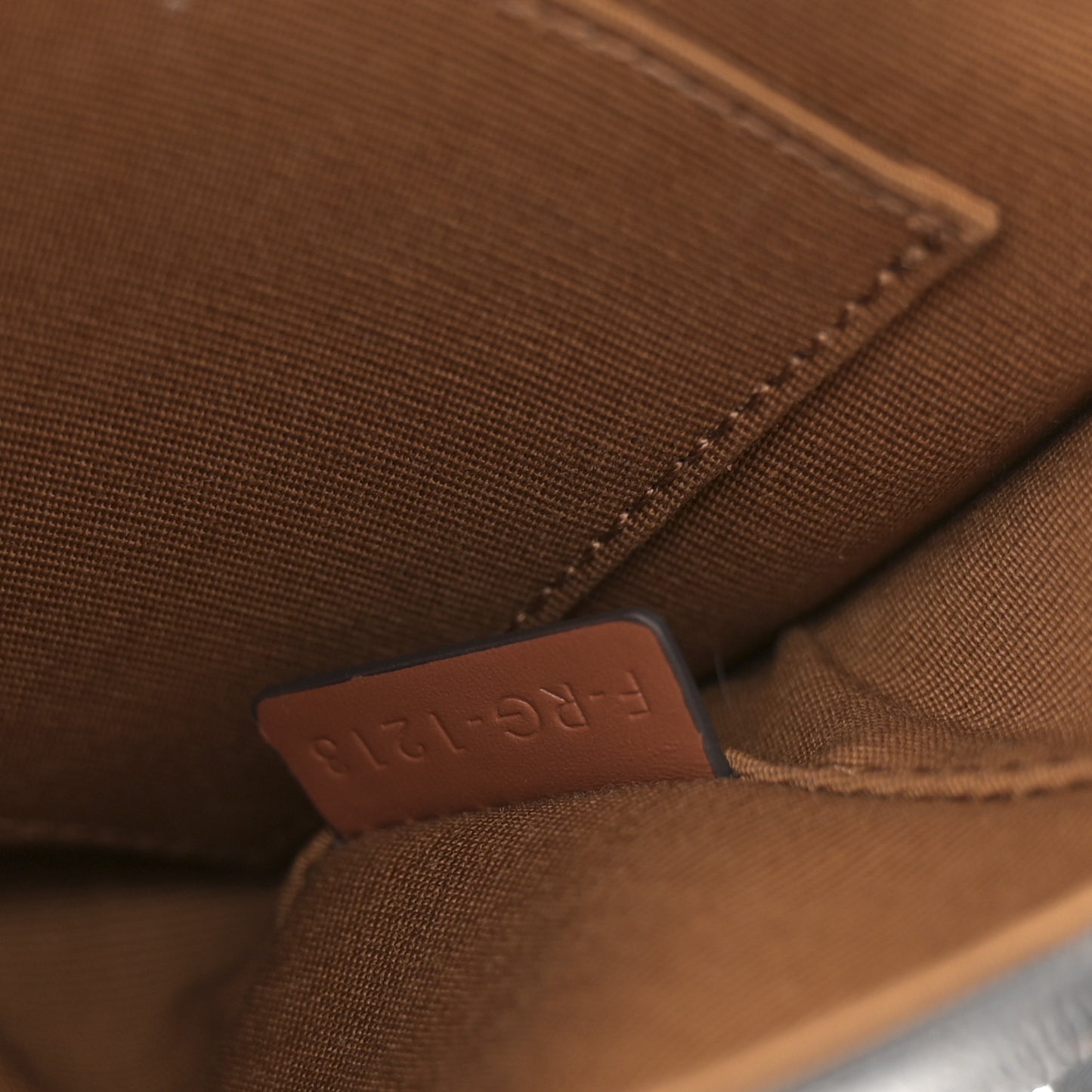 Canvas Calfskin Triomphe Mini Besace Tan