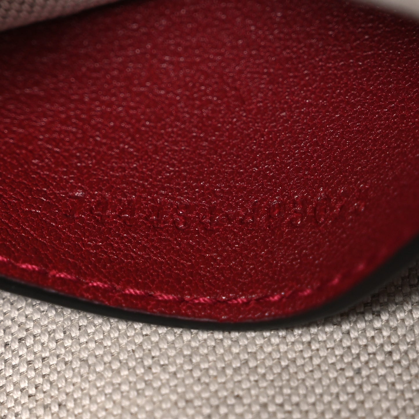 Sakai Be Green Calfskin Diagonal Stitched Blondie Top Handle Bag Rosso