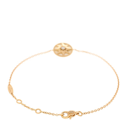 Christian Dior 18K Yellow Gold Diamond Mother of Pearl Rose Des Vents Bracelet 2 of 3