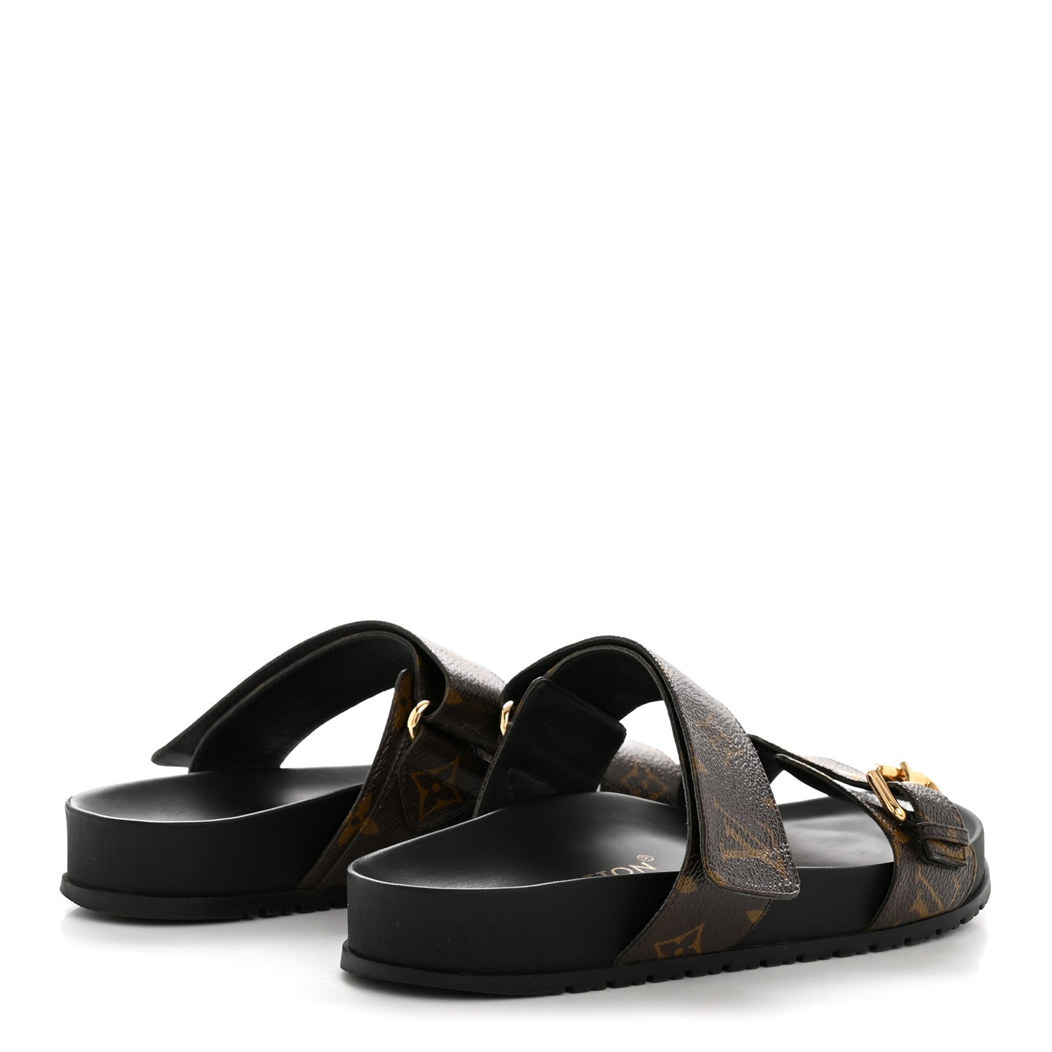 Louis Vuitton Monogram Bom Dia Mule Sandals 38 Black 5 of 12
