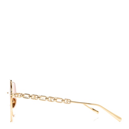 Louis Vuitton Metal My LV Chain Round Sunglasses Z1650E Gold 3 of 7
