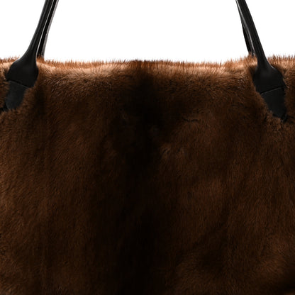 The Row Mink Fur Lux Satchel Coffee 7 of 9