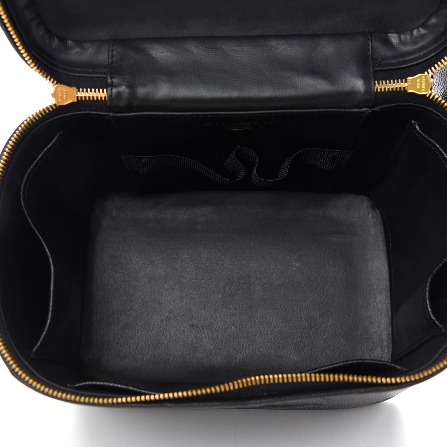 Chanel Caviar CC Vanity Train Case Black 4 of 8