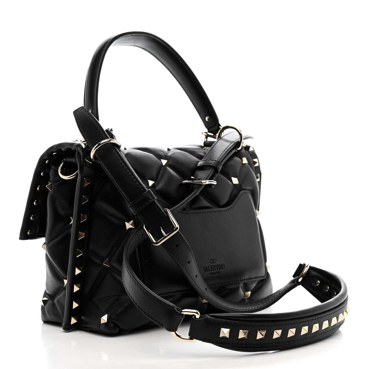 Valentino Garavani Nappa Medium Candystud Top Handle Bag Black 3 of 10