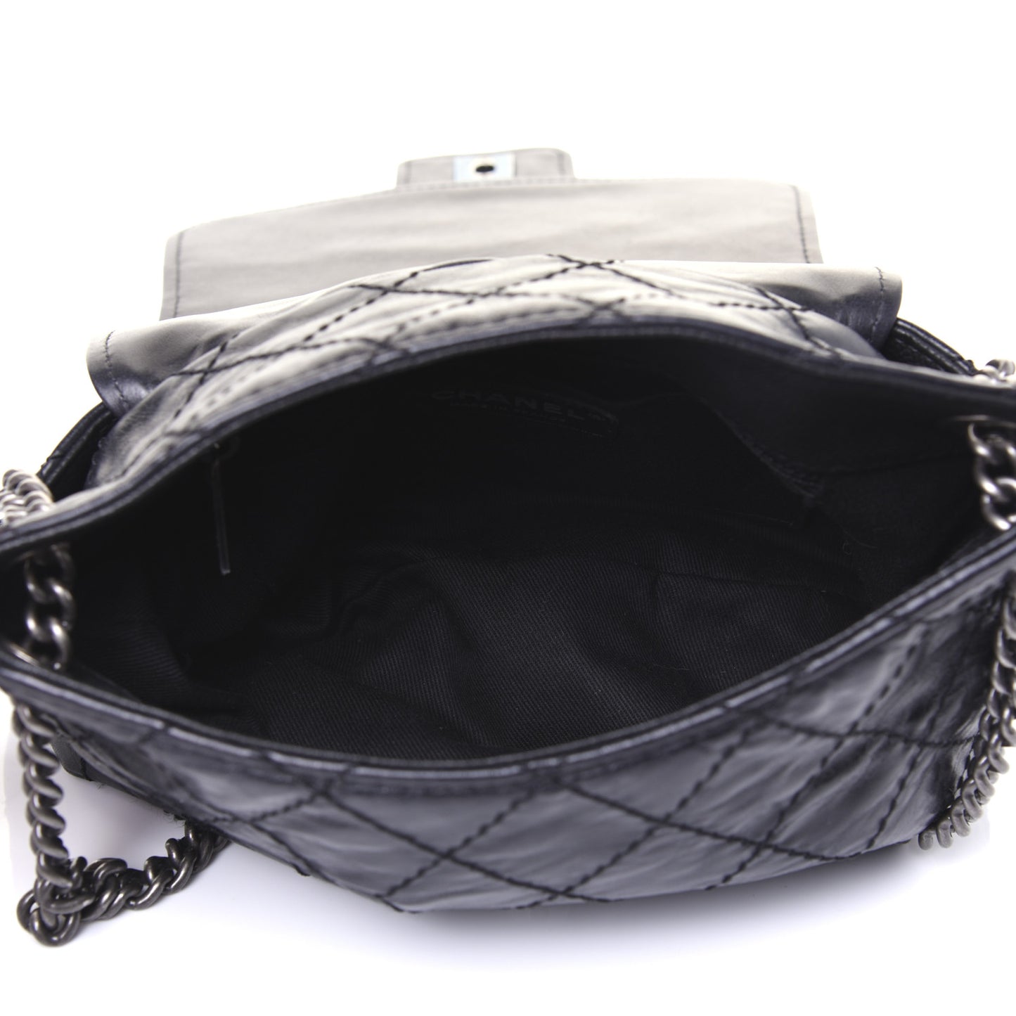 Caviar Aged Calfskin Medium Bubble Graphic Messenger Bag Black
