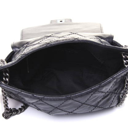 Chanel Caviar Aged Calfskin Medium Bubble Graphic Messenger Bag Black 5 of 18