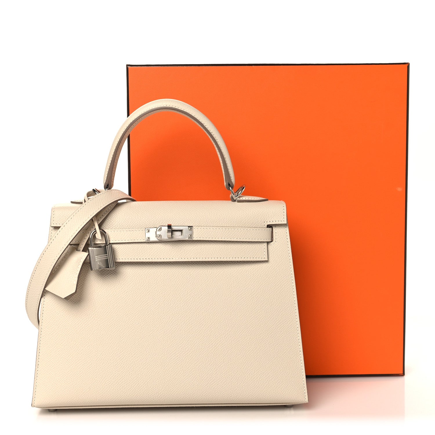 Hermes Epsom Kelly Sellier 25 Craie 12 of 12
