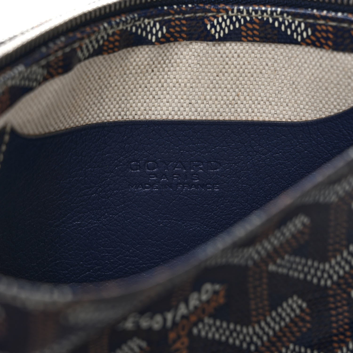 Goyard Goyardine Plumet Wallet Clutch Navy 6 of 9