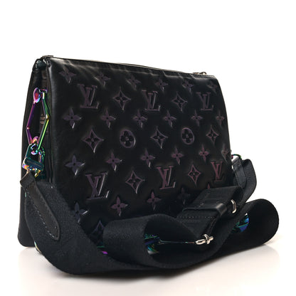 Louis Vuitton Lambskin Embossed Monogram LV Ski Coussin PM Black Multicolor 3 of 12