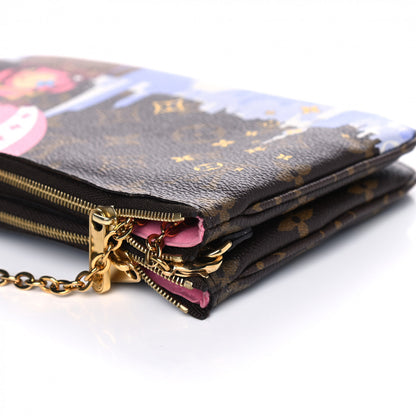 Louis Vuitton Monogram 2019 Christmas Animation Double Zip Pochette 6 of 6