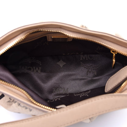 MCM Visetos Baguette Bag Beige 5 of 12