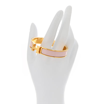 Hermes Enamel Narrow Clic Clac H Bracelet PM Rose Candeur 2 of 5