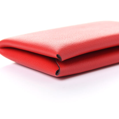 Hermes Evercolor Calvi Card Case Rouge De Coeur 8 of 10