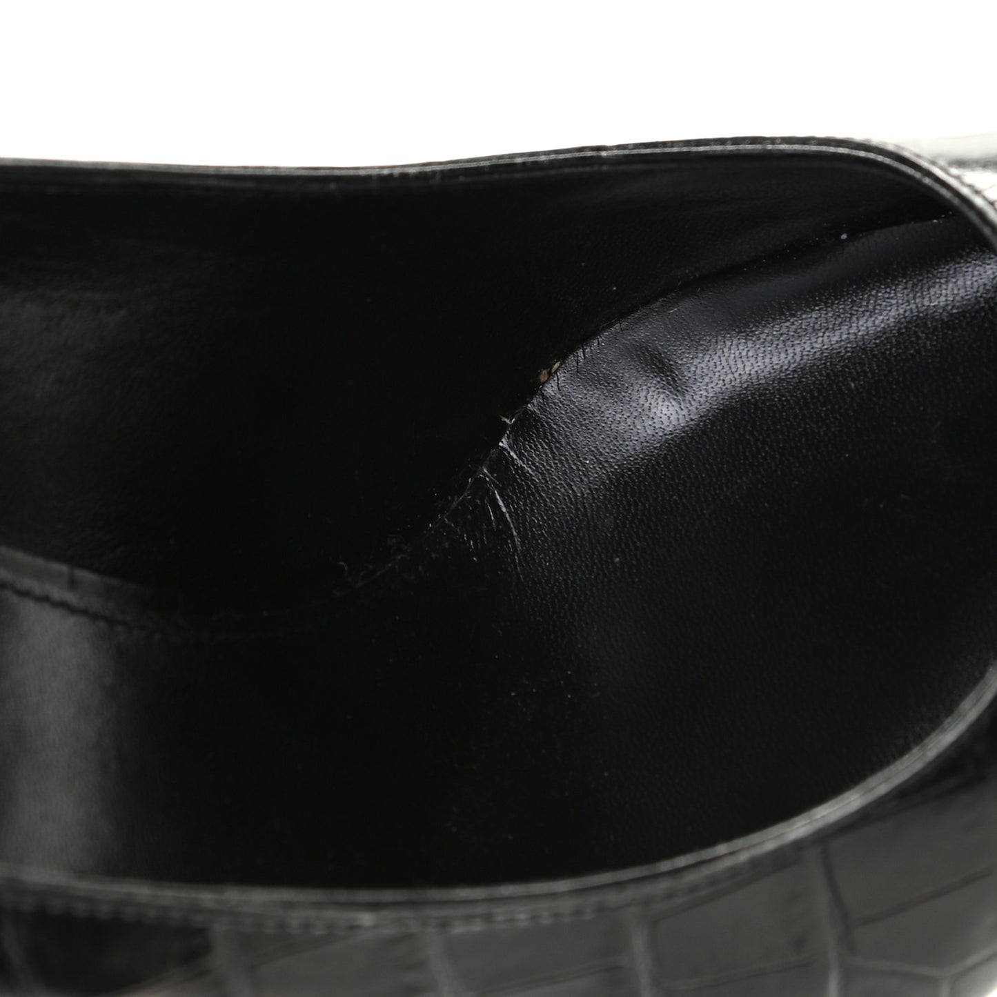 Calfskin Crocodile Embossed Opyum 110 Pumps 40 Black