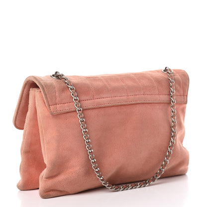 Chanel Suede Chocolate Bar Mademoiselle Flap Pink 3 of 27