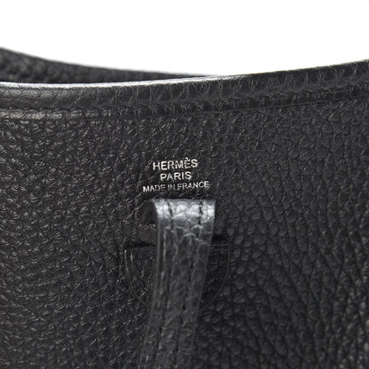 Hermes Taurillon Clemence Evelyne TPM Black 6 of 11