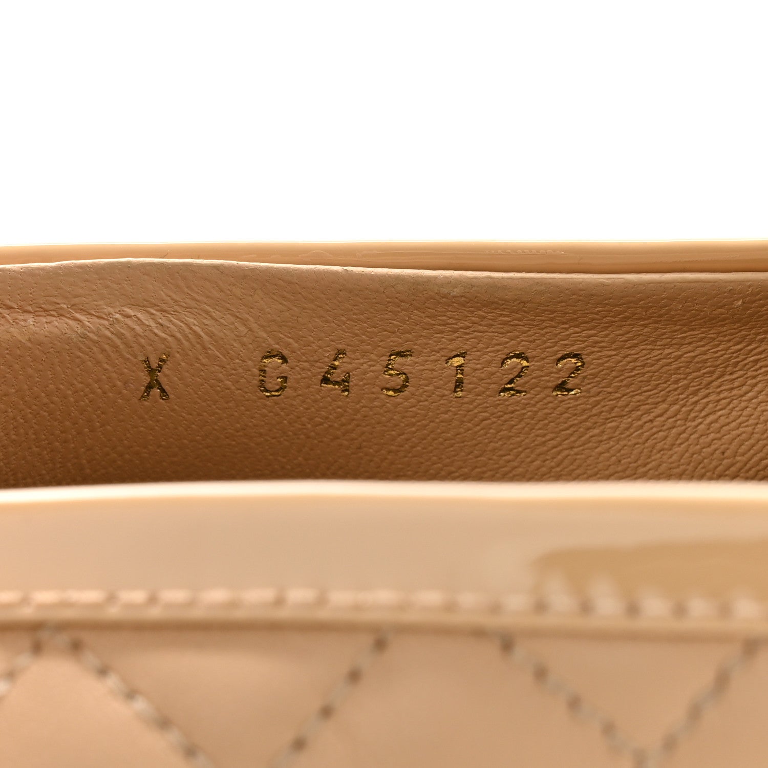 Chanel Lambskin Patent Quilted Womens CC Loafers 38.5 Beige 8 of 8