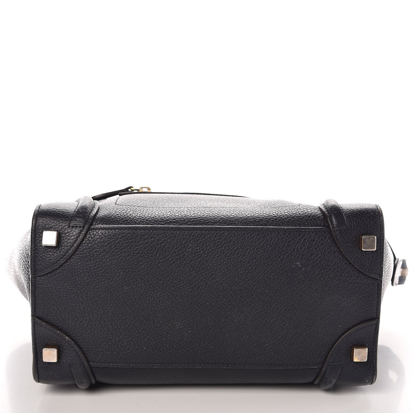 Drummed Calfskin Micro Luggage Black