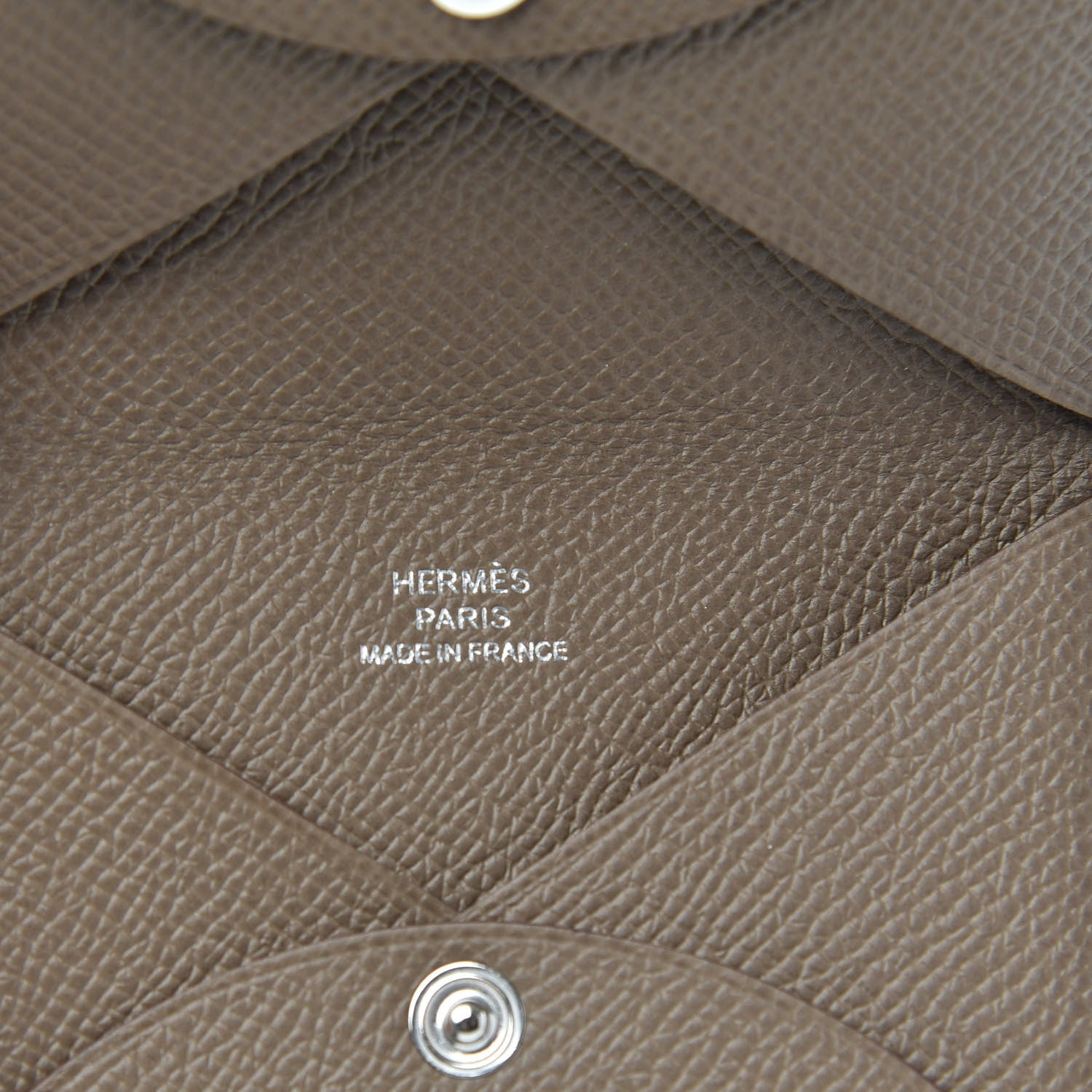 Hermes Epsom Calvi Card Case Etoupe 7 of 8