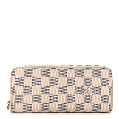 Louis Vuitton Damier Azur Clemence Wallet Rose Ballerine 1 of 10