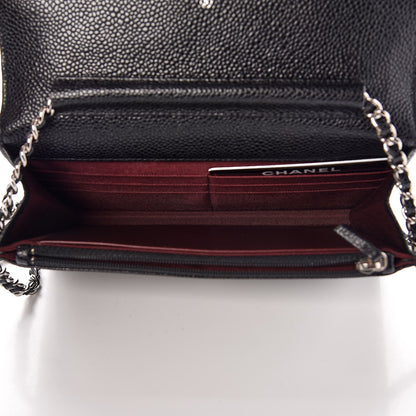 Chanel Caviar Quilted Wallet On Chain WOC Black 5 of 9