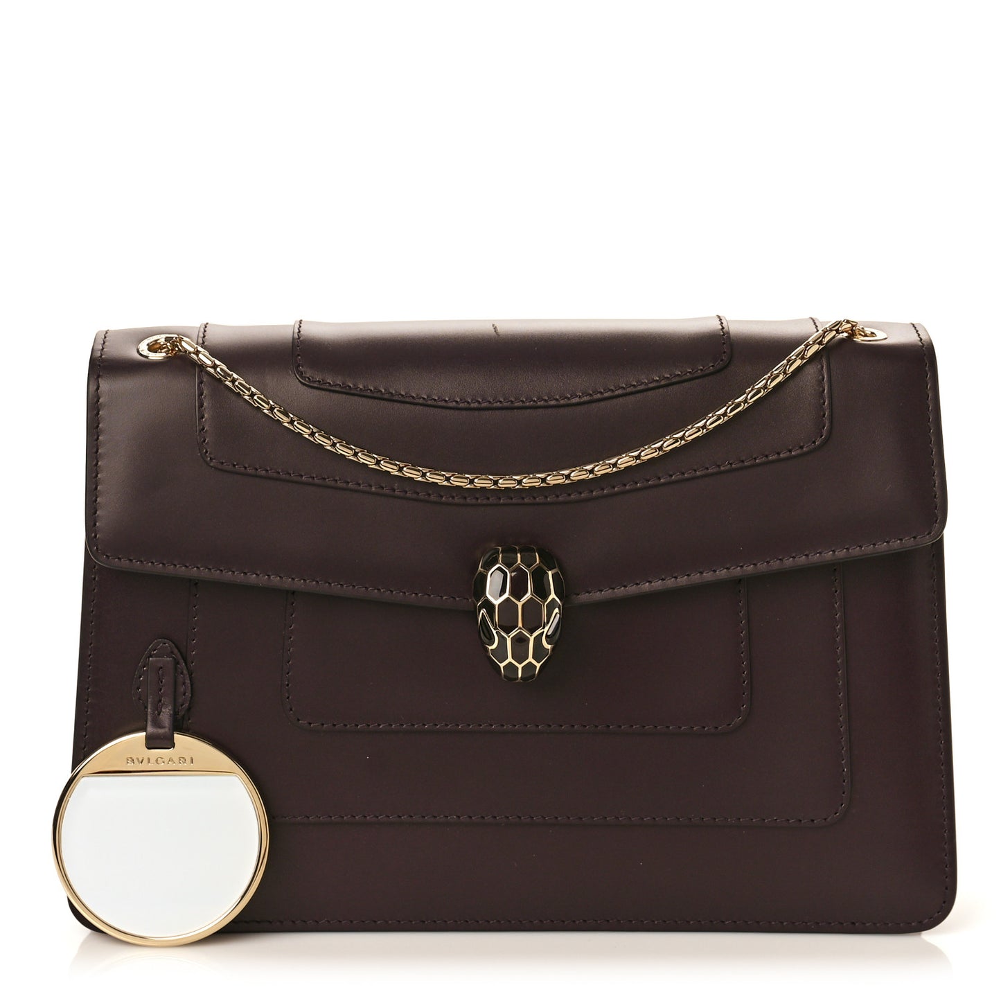 Calfskin Serpenti Forever Shoulder Bag Plum