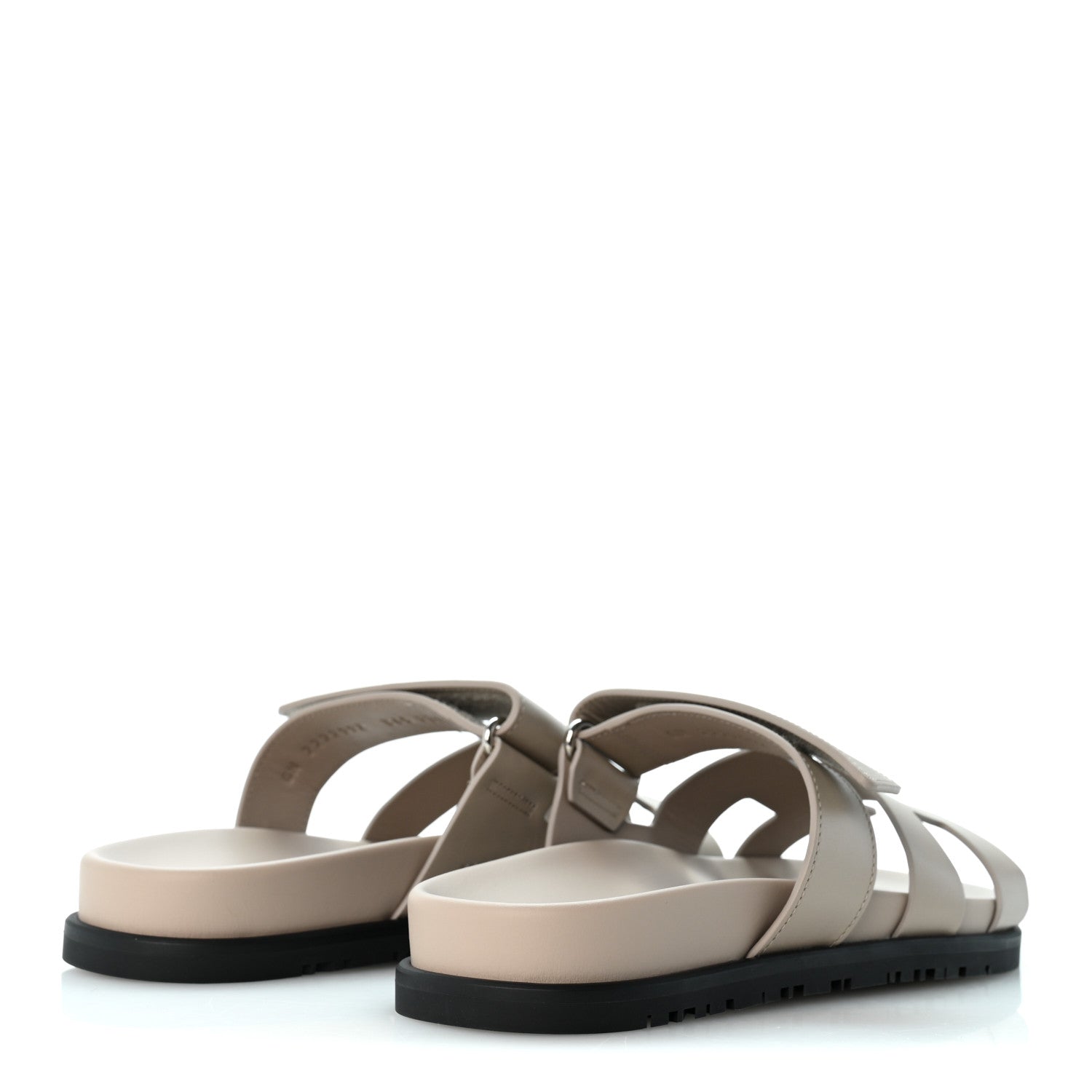 Hermes Calfskin Womens Chypre Sandals 36.5 Beige Mastic 5 of 10