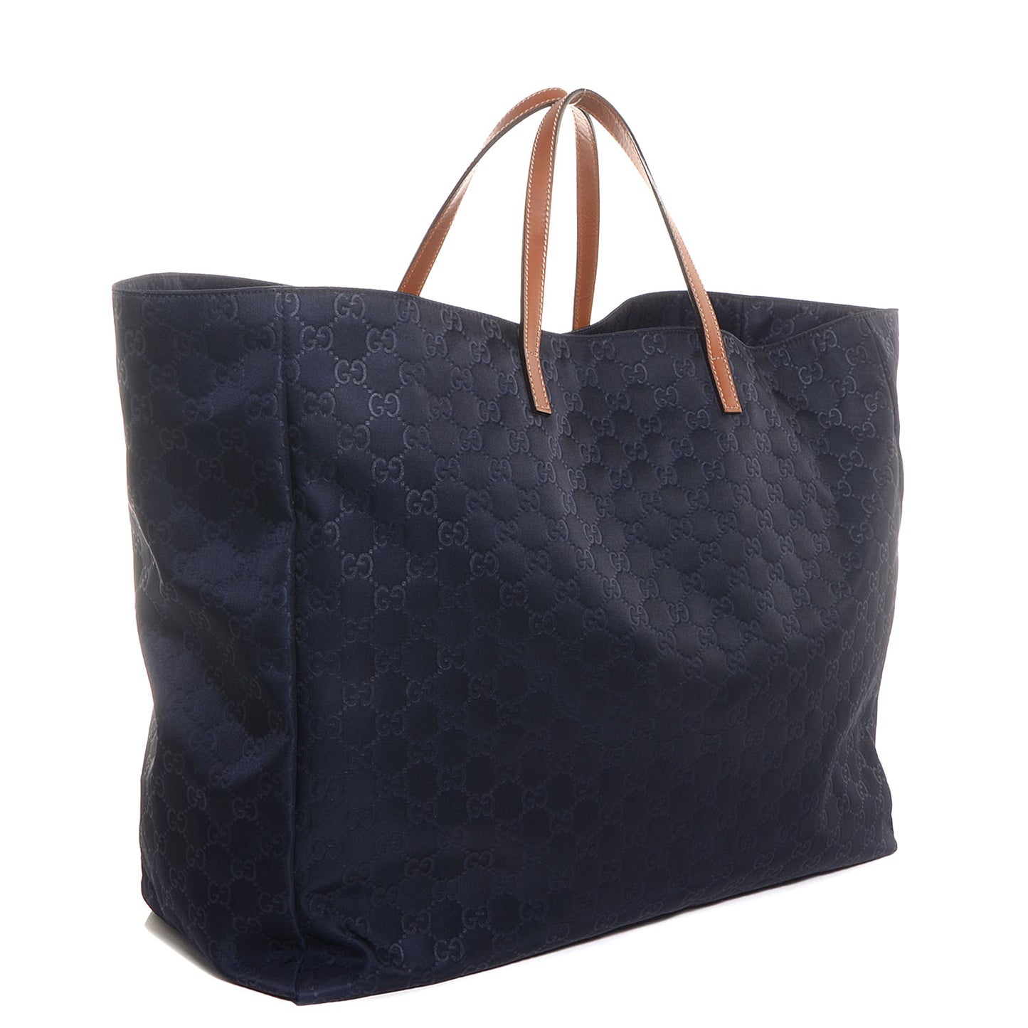 Nylon Monogram Large Tote Blue