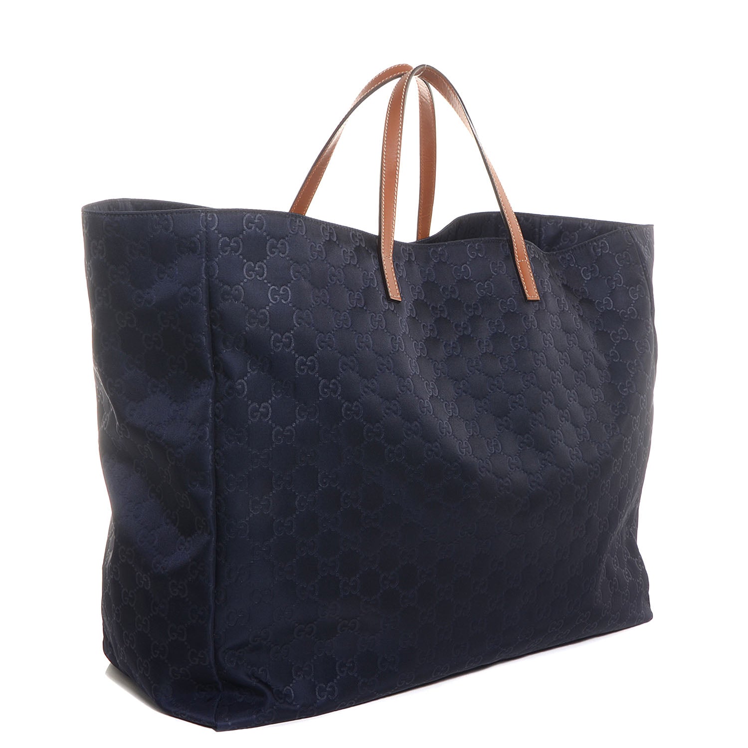 Gucci Nylon Monogram Large Tote Blue 3 of 9