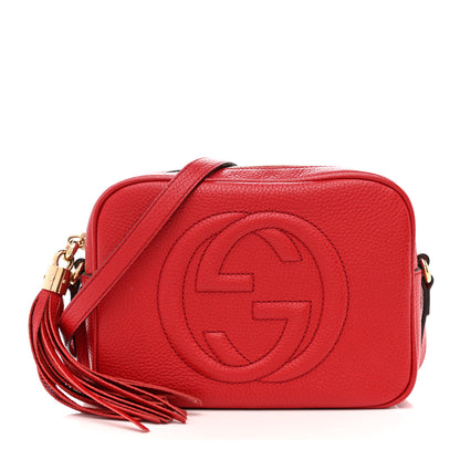 Gucci Pebbled Calfskin Small Soho Disco Bag Tabasco Red 1 of 14