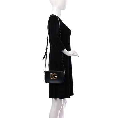 Dolce & Gabbana Calfskin Hot Stuff DG Logo 3.5 Crossbody Bag Black 2 of 9