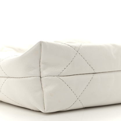 Chanel Shiny Calfskin Quilted Mini Chanel 22 White 9 of 11