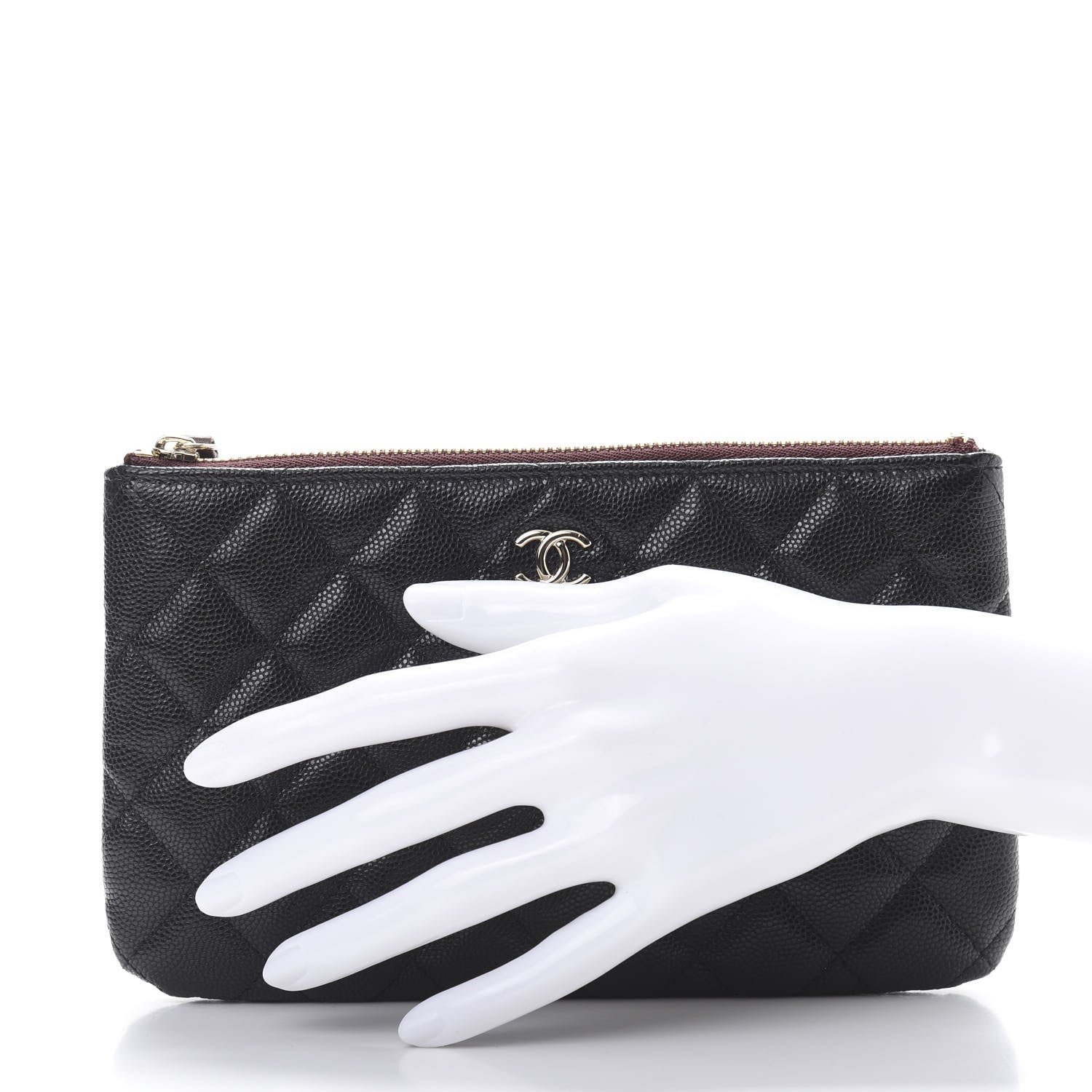 Chanel Caviar Quilted Cosmetic Case Black 2 of 8