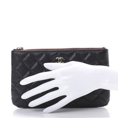 Chanel Caviar Quilted Cosmetic Case Black 2 of 8