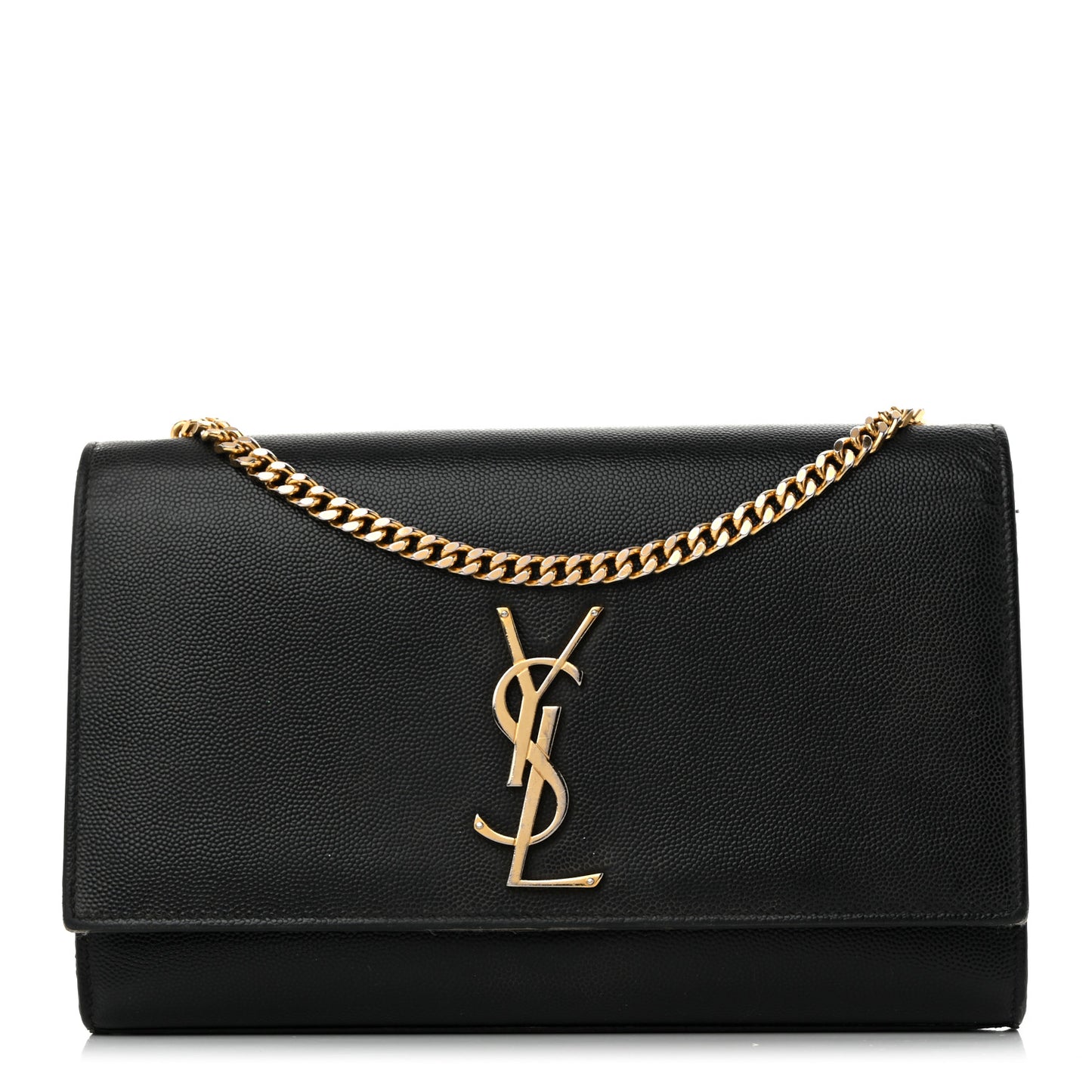 Grain De Poudre Medium Classic Monogram Kate Satchel Black