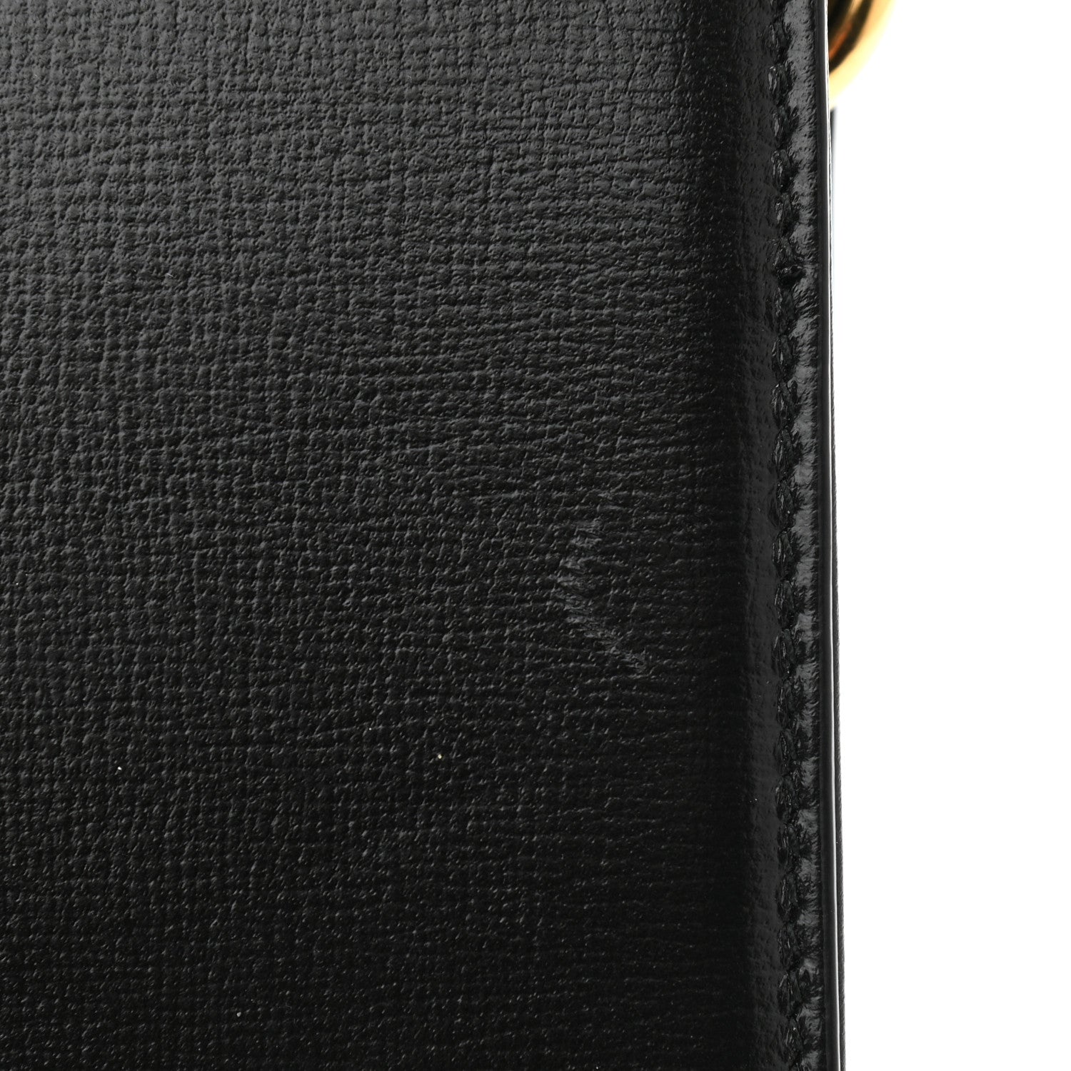 Gucci Textured Calfskin Small Torchon GG Ring Shoulder Bag Black 13 of 13