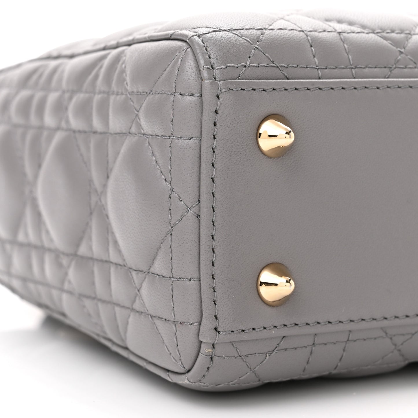 Lambskin Cannage Small My ABCDior Lady Dior Grey