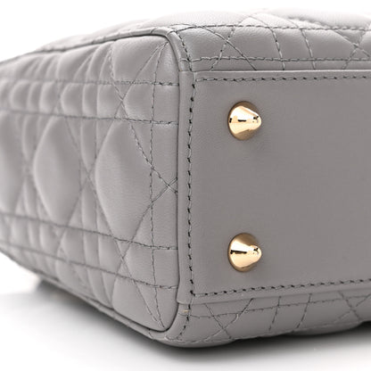 Christian Dior Lambskin Cannage Small My ABCDior Lady Dior Grey 9 of 11
