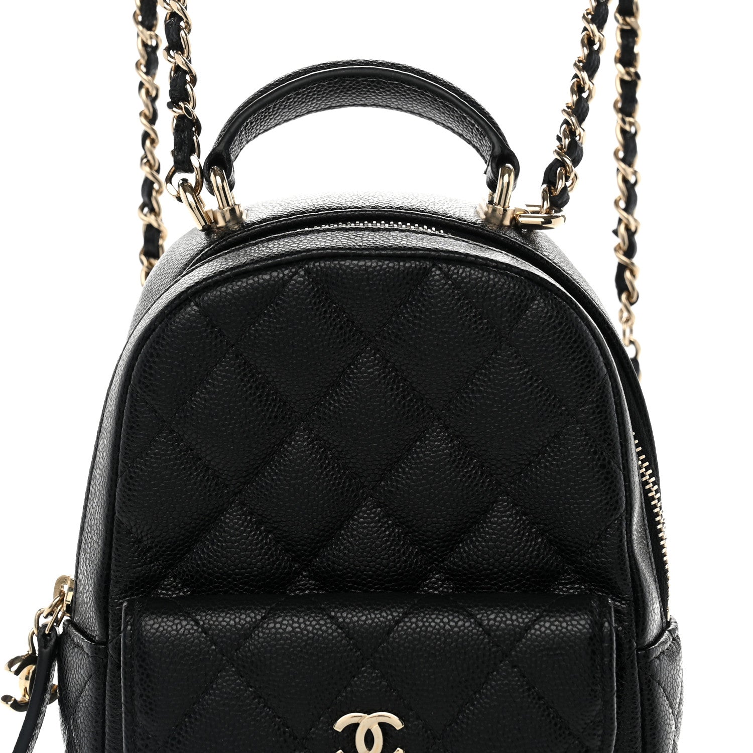 Chanel Caviar Quilted CC Mini Classic Backpack Black 7 of 10